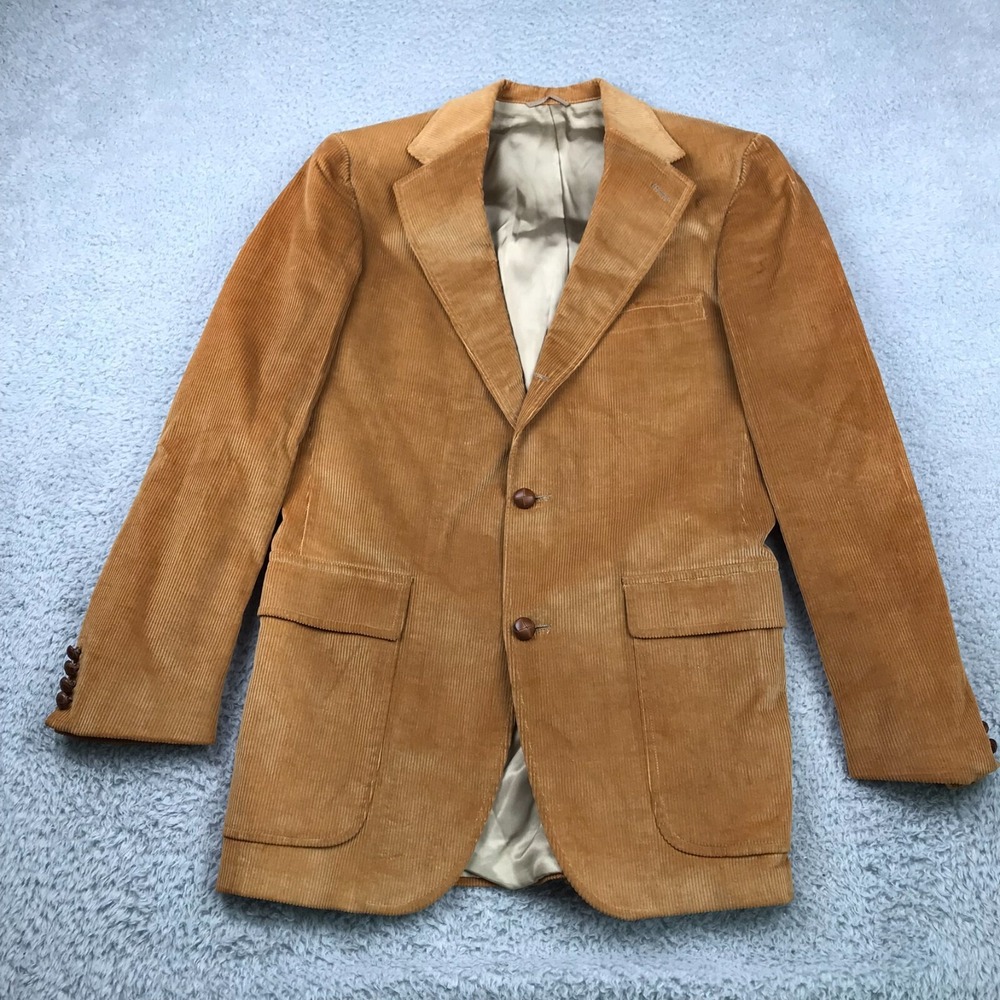 Polo University Ralph Lauren Club Blazer Mens 40 Brown Corduroy Sport Coat